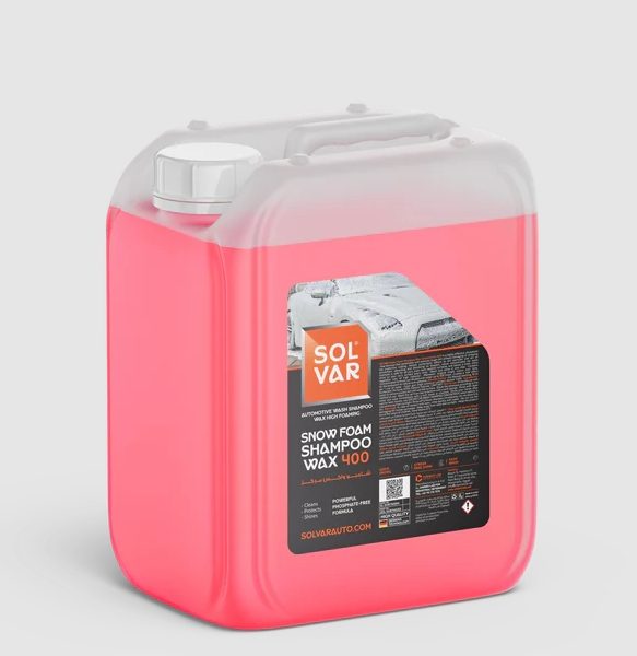 شامبو وشمع غسيل السيارات SOLVAR Snow Foam 400 - شامبو عالي الرغوة 5 لتر